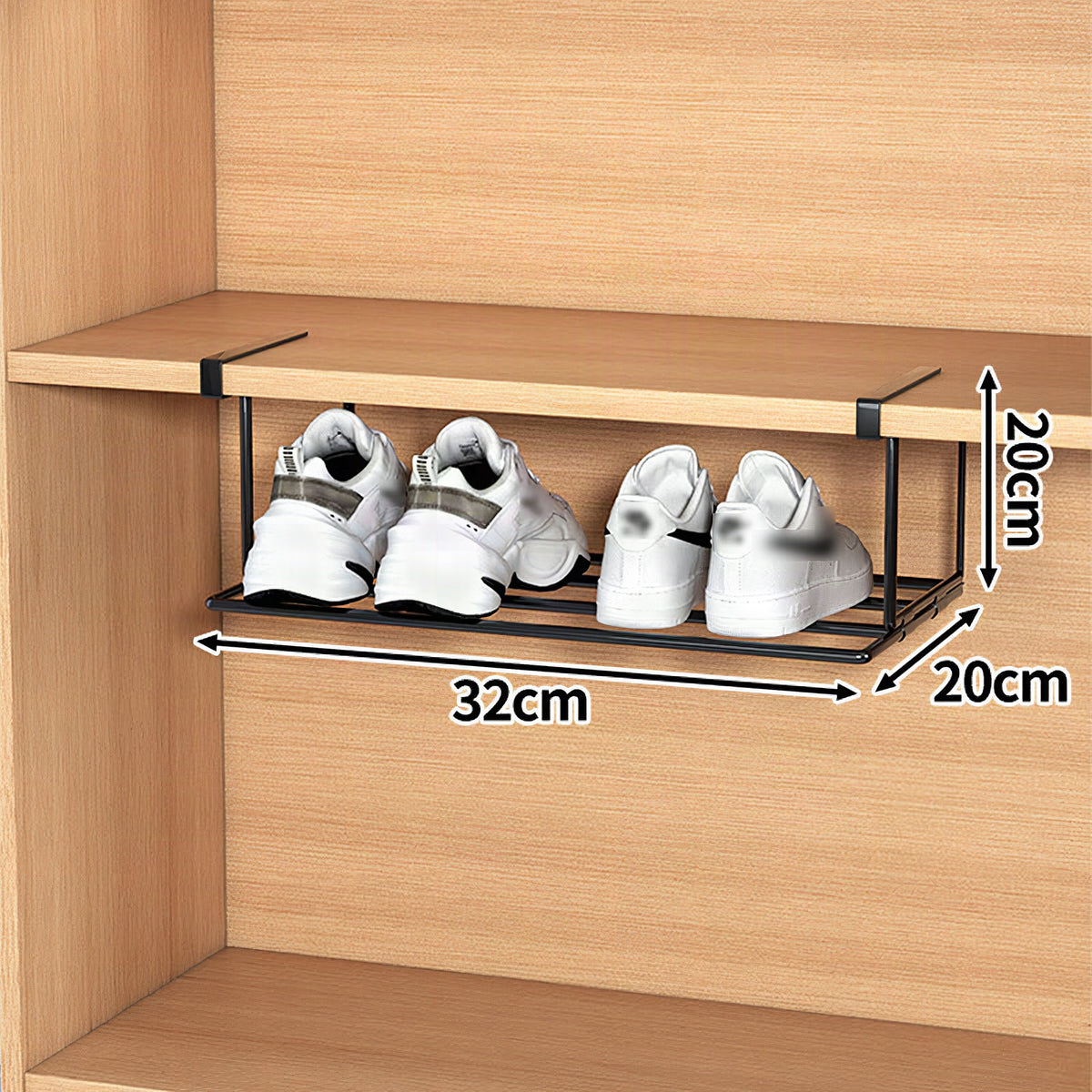 Organizador de zapatos multifuncional con clips de acero inoxidable