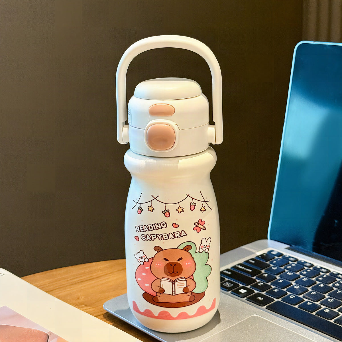 Botella térmica con diseño de animales divertidos