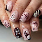 Set de uñas decoradas navideñas