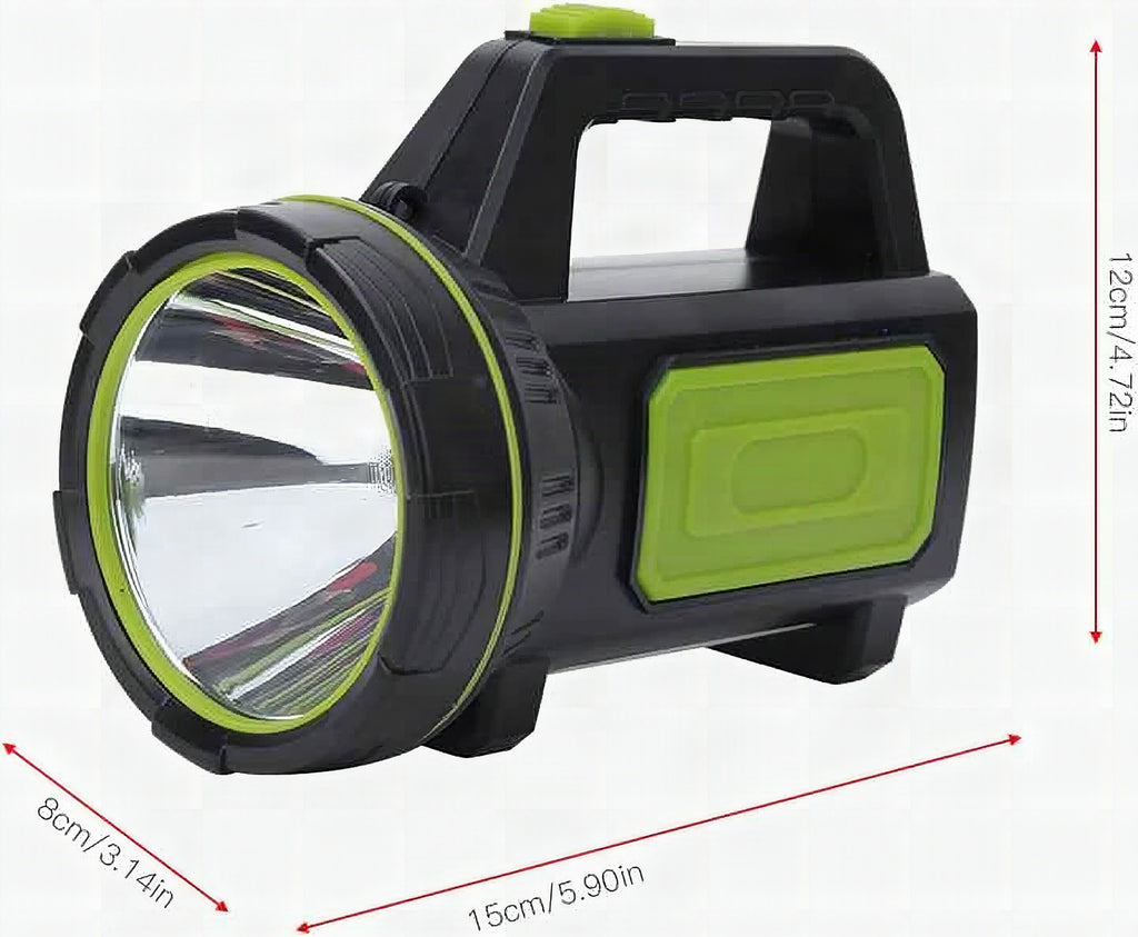 Linterna LED con foco lateral – Luz de trabajo portátil para camping y emergencias