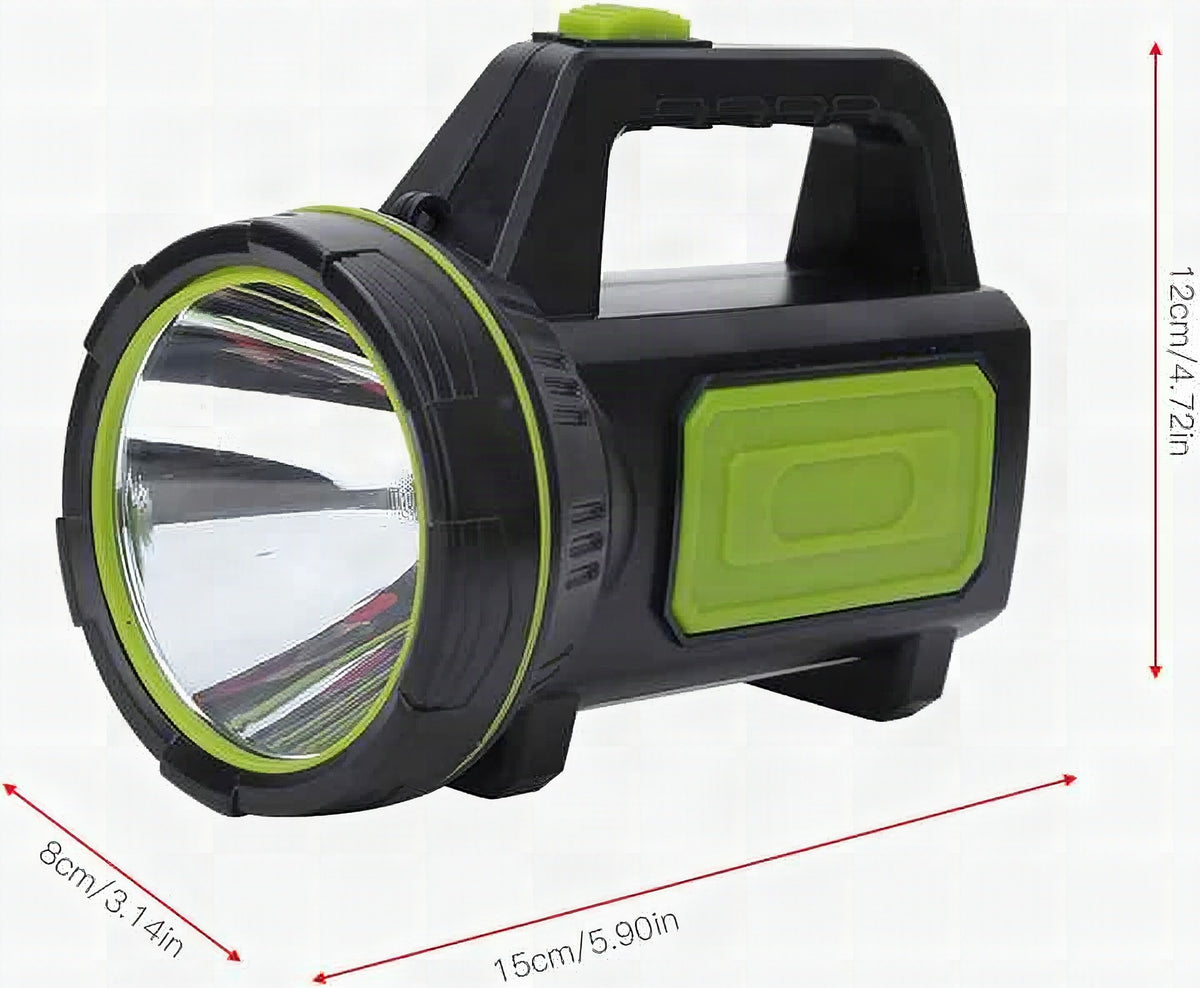 Linterna LED con foco lateral – Luz de trabajo portátil para camping y emergencias