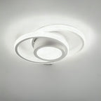 Lámpara de techo LED moderna de dos anillos