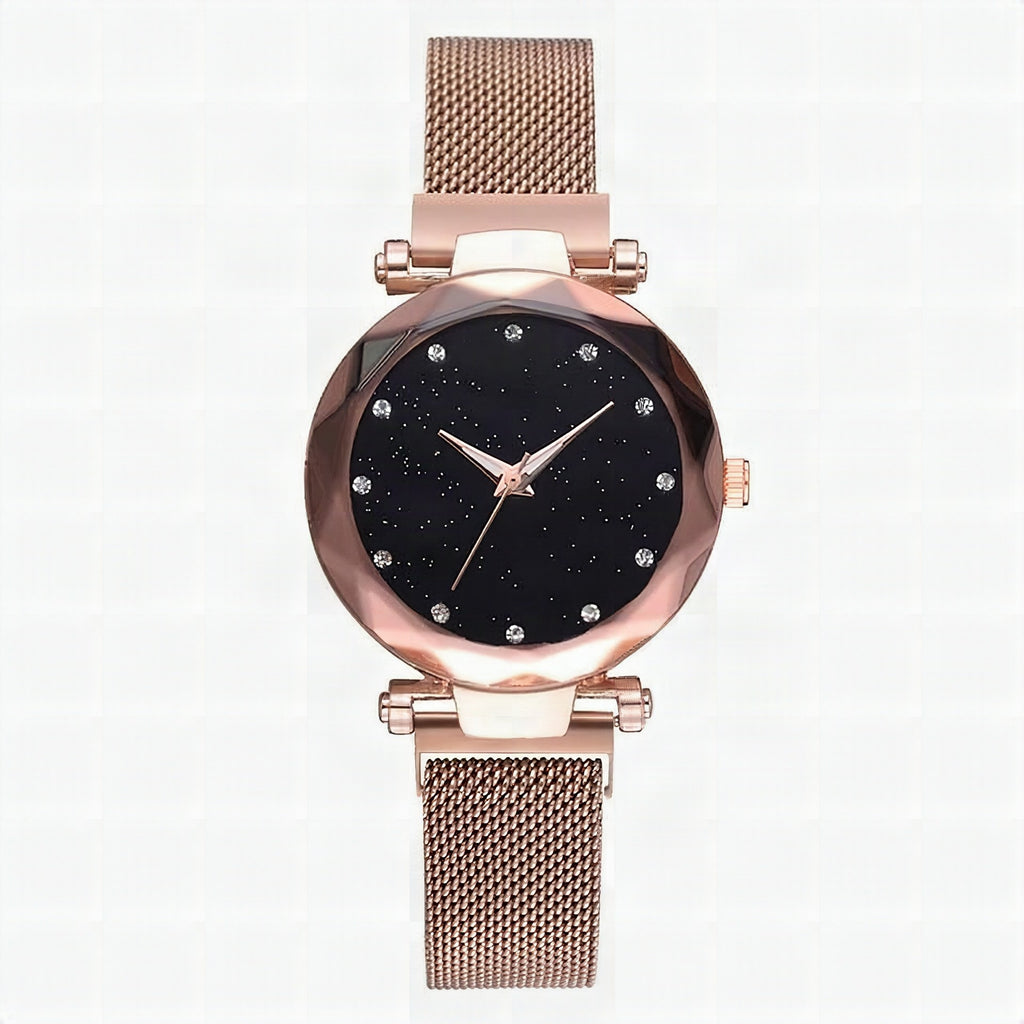 Reloj de mujer elegante y lujoso con cristales