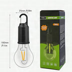 Bombilla LED recargable retro con gancho para camping y exterior