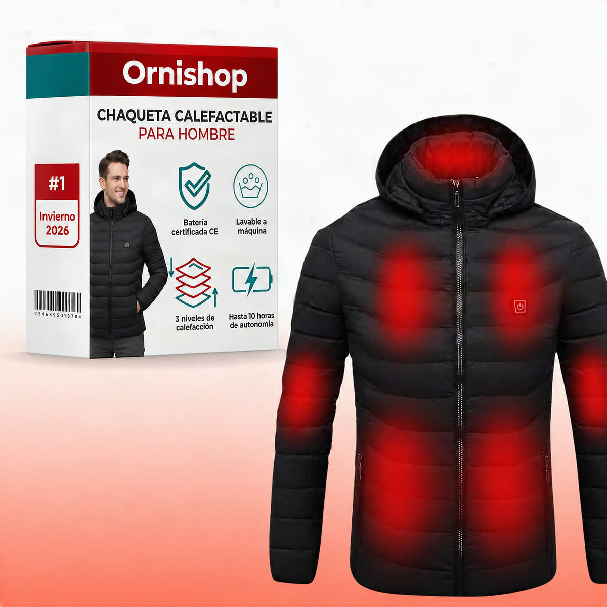 Chaqueta calefactable para hombre Ornishop X