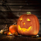 Calabaza luminosa de Halloween con luz LED a pilas