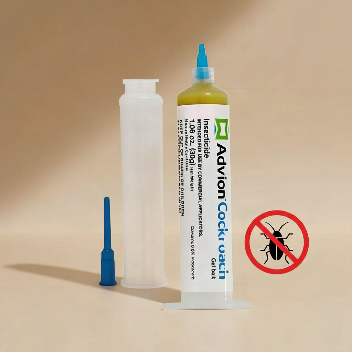 Jeringa de gel antiplagas para eliminar cucarachas en interiores, formato de 30 gramos con aplicador de precisión