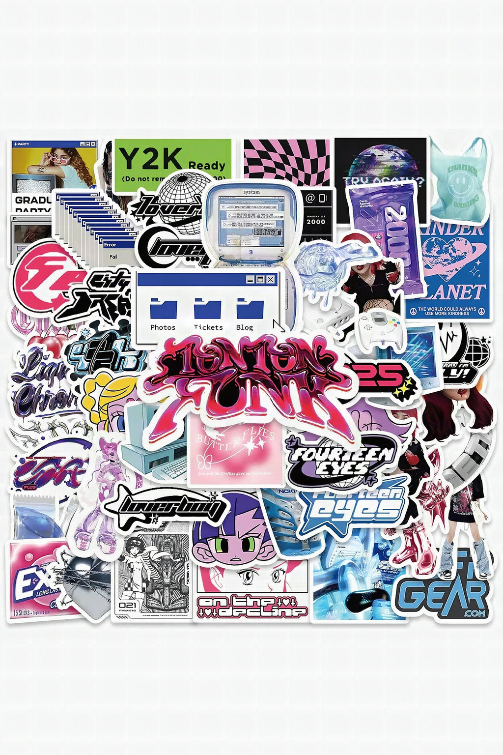 Pack de pegatinas Y2K Girl