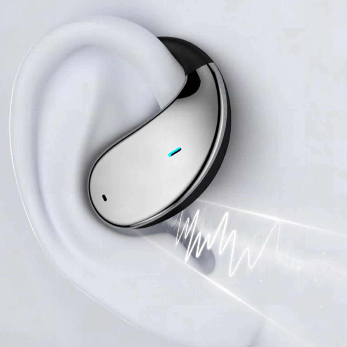 Auriculares inalámbricos de oído abierto con pantalla LED
