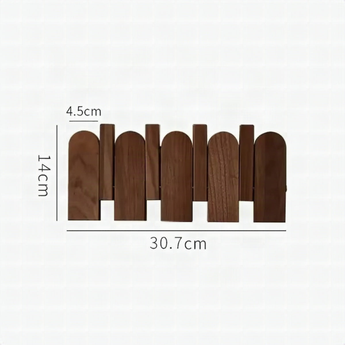 Perchero de pared de madera con diseño de piano