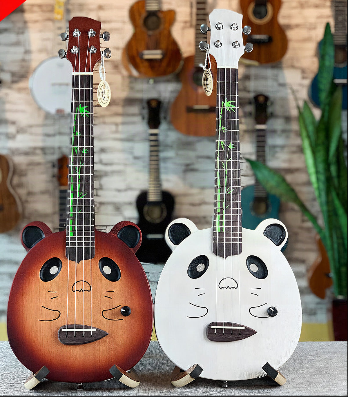 Ukelele eléctrico con diseño de osito