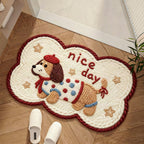 Alfombra decorativa con diseño de perro adorable
