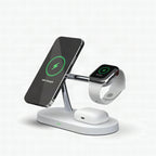 Cargador inalámbrico 3 en 1 para móvil, smartwatch y auriculares – Estación de carga rápida con diseño moderno