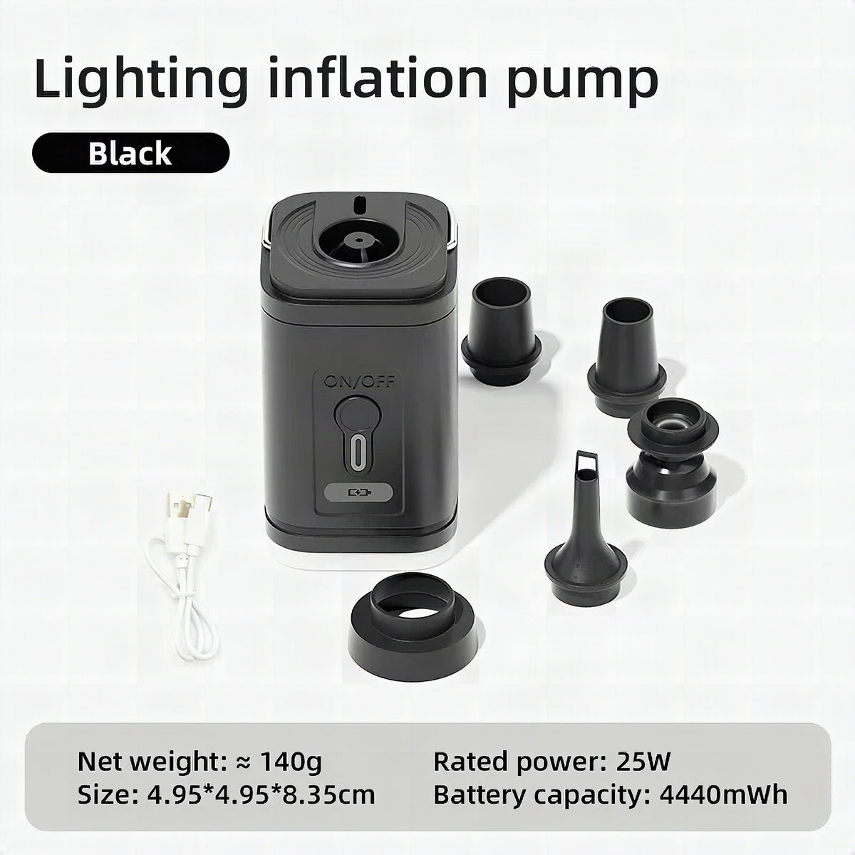 Compresor de aire eléctrico mini inalámbrico 3 en 1