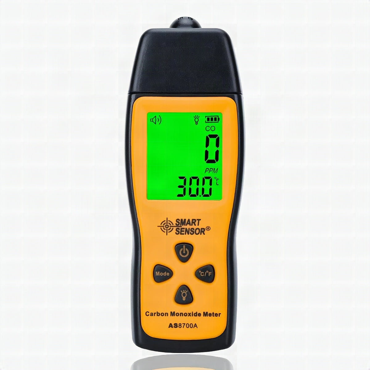 Detector portátil de monóxido de carbono con alarma sonora