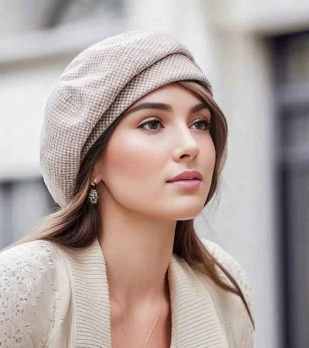 Gorra elegante para mujer estilo parisino