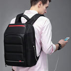 Mochila de viaje para portátil de 15,6 pulgadas con puerto USB y repelente al agua
