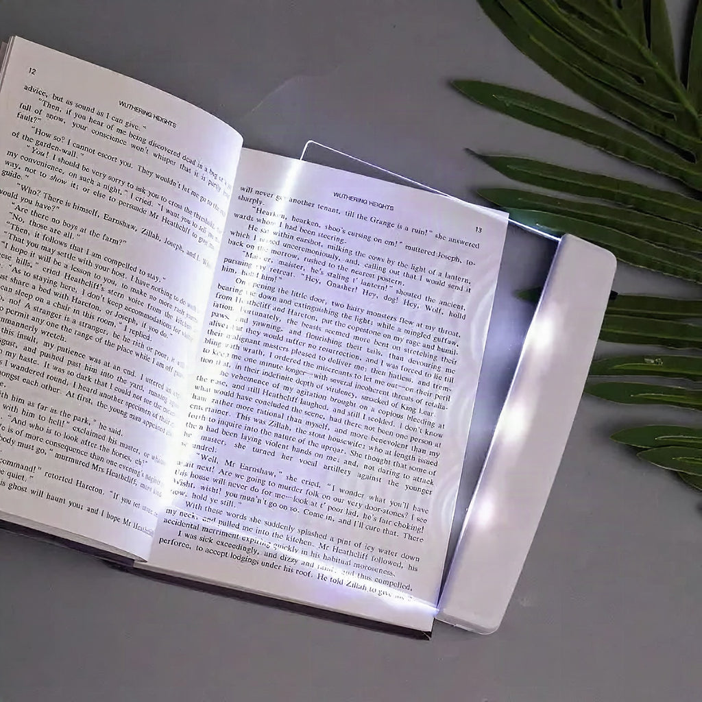Lámpara LED de lectura plana – Luz nocturna con 2 niveles de brillo y protección ocular