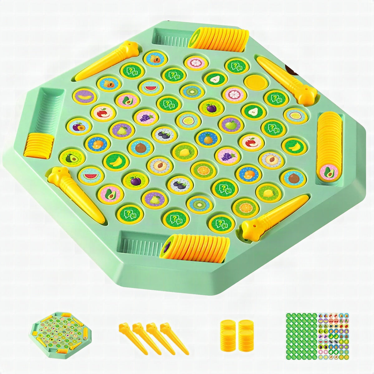 Juego de mesa de memoria con fichas giratorias