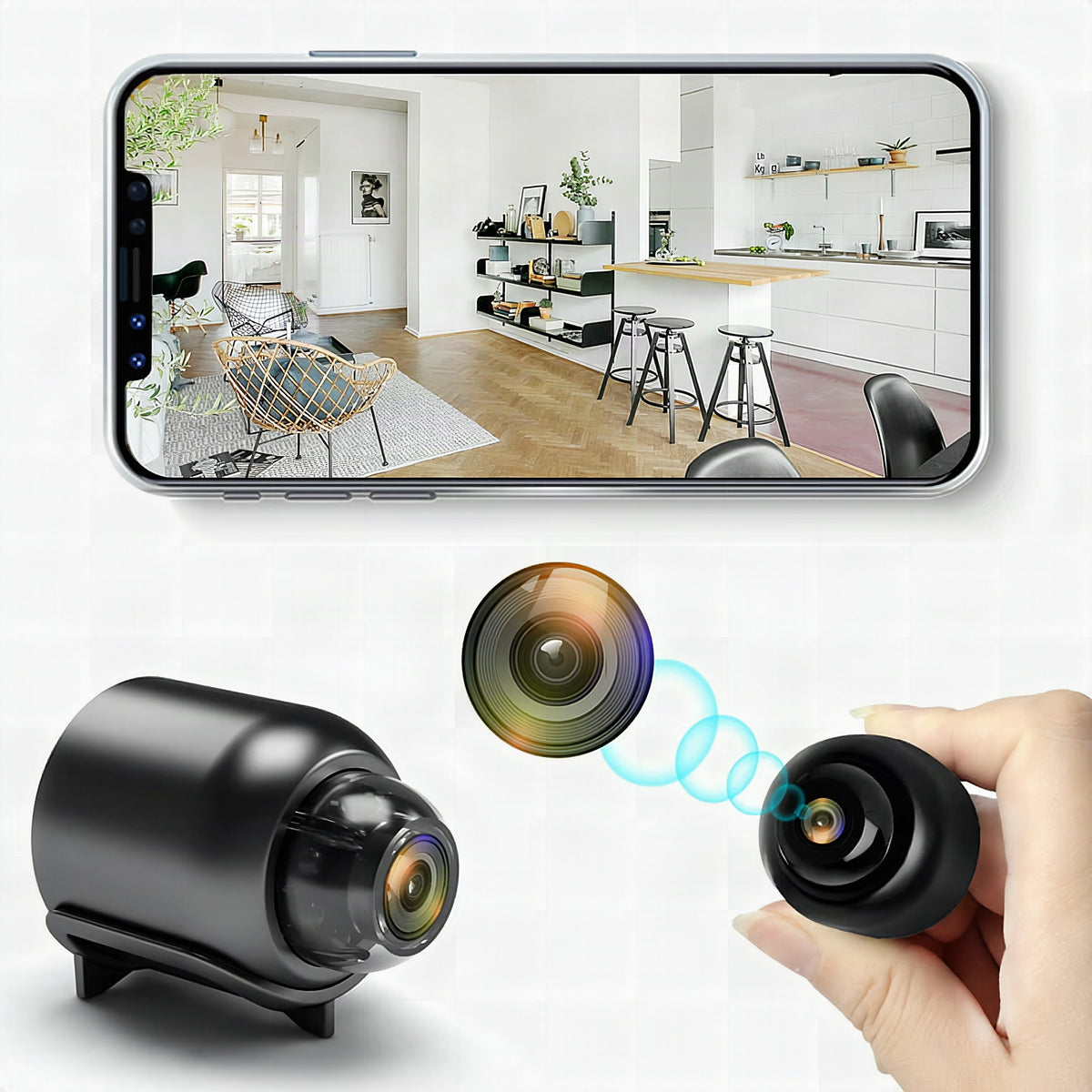 Cámara de seguridad interior mini WiFi inalámbrica