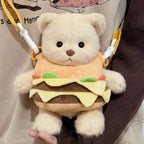 Peluche osito con disfraz de hamburguesa