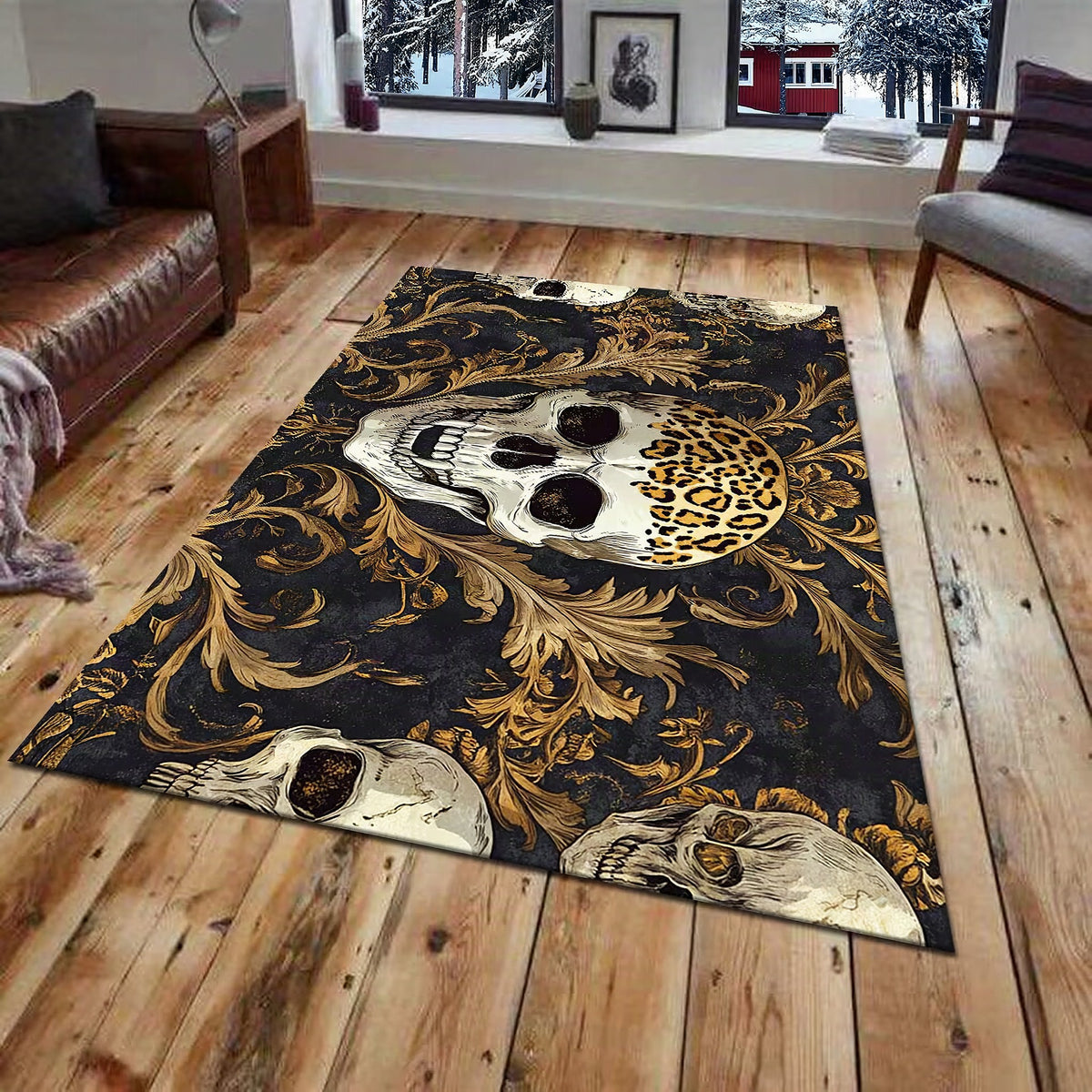 Alfombra de área con diseño animal en 3D
