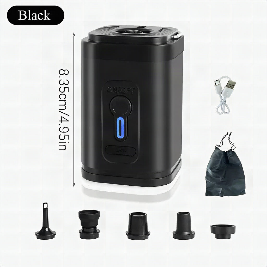Mini bomba de aire AirFlare — compacta y potente para camping y viajes