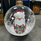 Bola navideña hinchable colgante con diseño de Papá Noel, muñeco de nieve o árbol