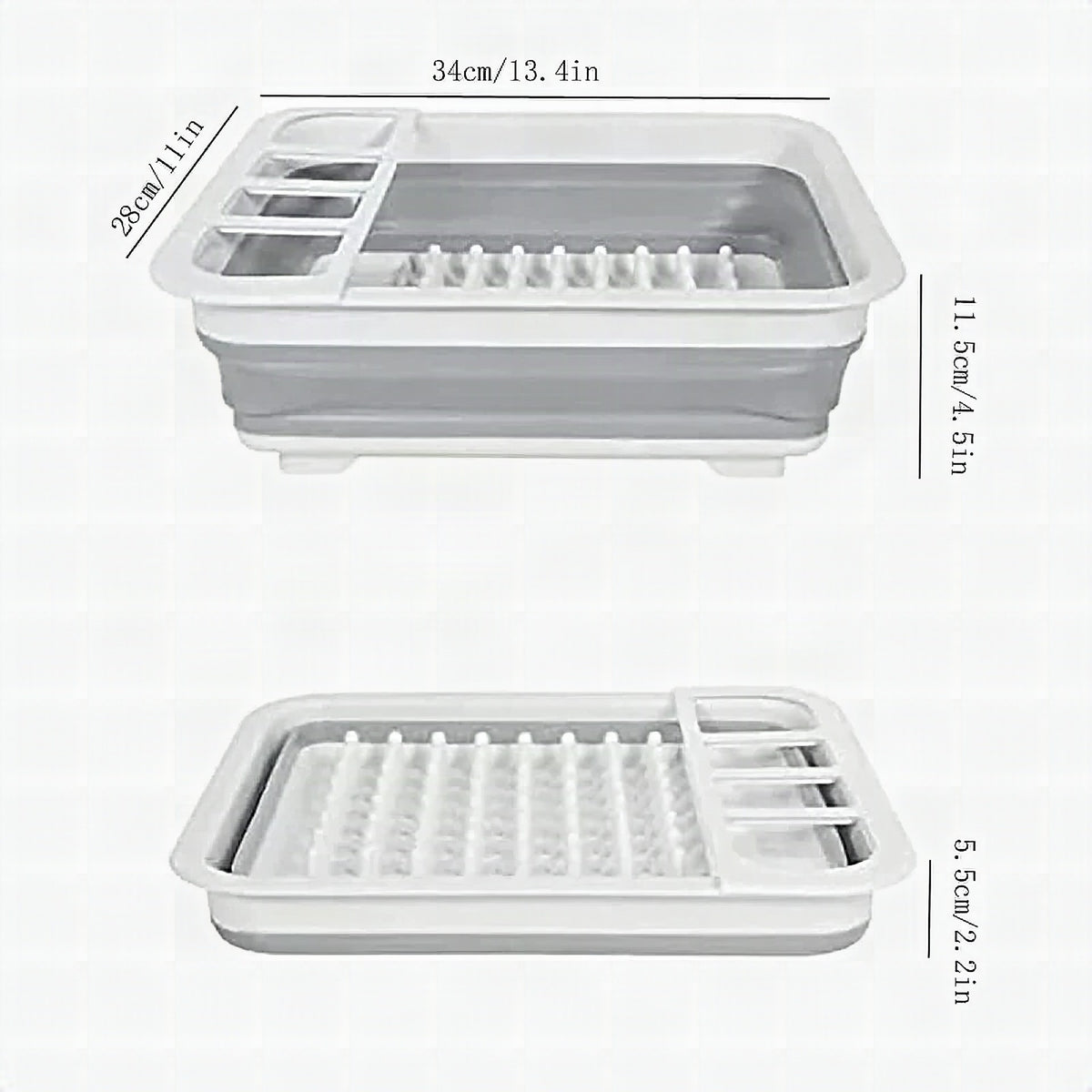 Escurridor plegable TrockniQ con drenaje de agua