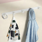 Accesorios de baño en metal blanco y acrílico — pieza individual o conjunto con estante