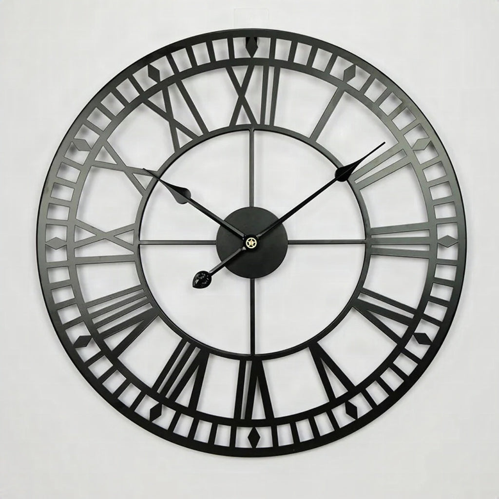 Reloj de pared vintage con engranajes visibles