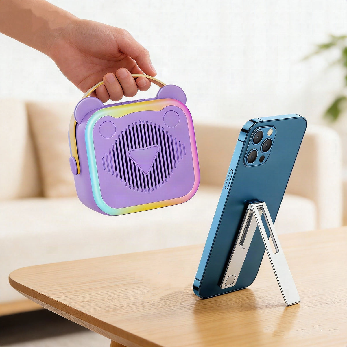Altavoz Bluetooth con micrófonos inalámbricos
