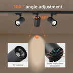 Foco LED orientable para espacios interiores con ángulo ajustable