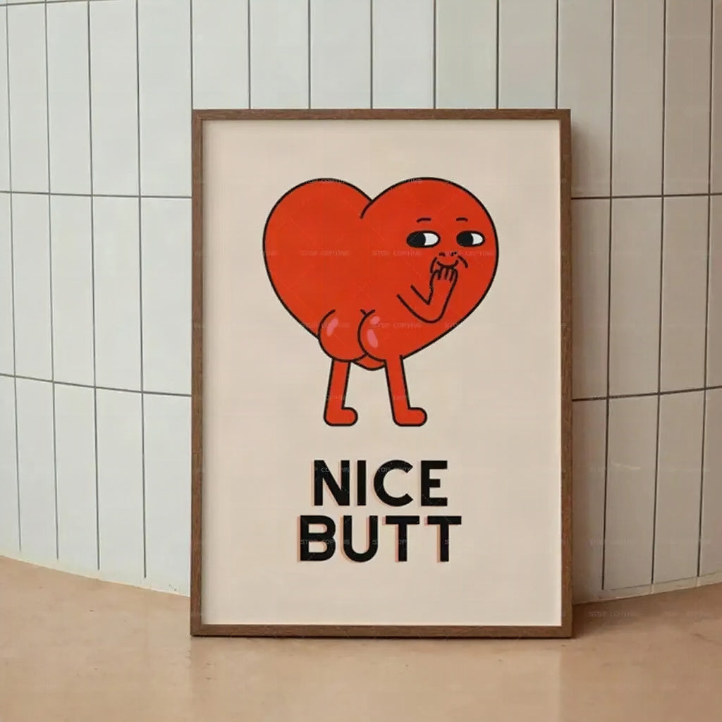 Póster decorativo con mensaje llamativo para baño