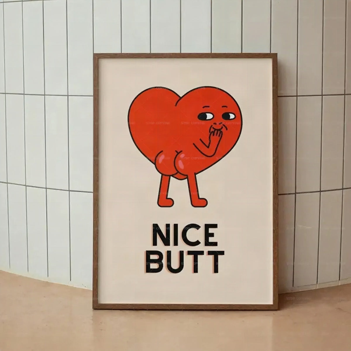 Póster decorativo con mensaje llamativo para baño