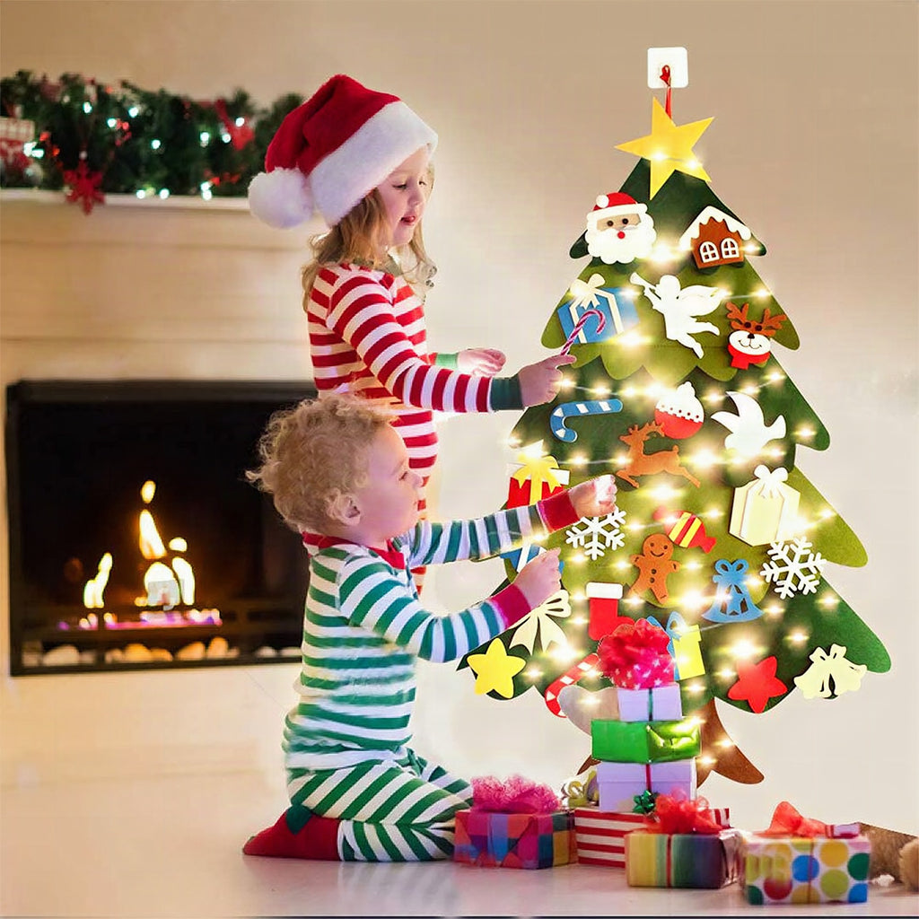 Árbol de Navidad de fieltro DIY para niños