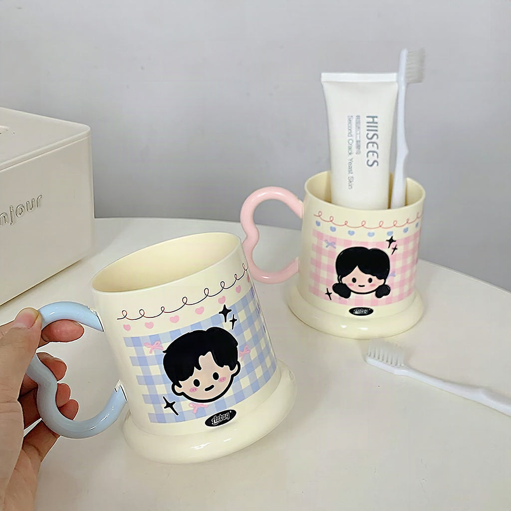 Taza de café con asa de corazón