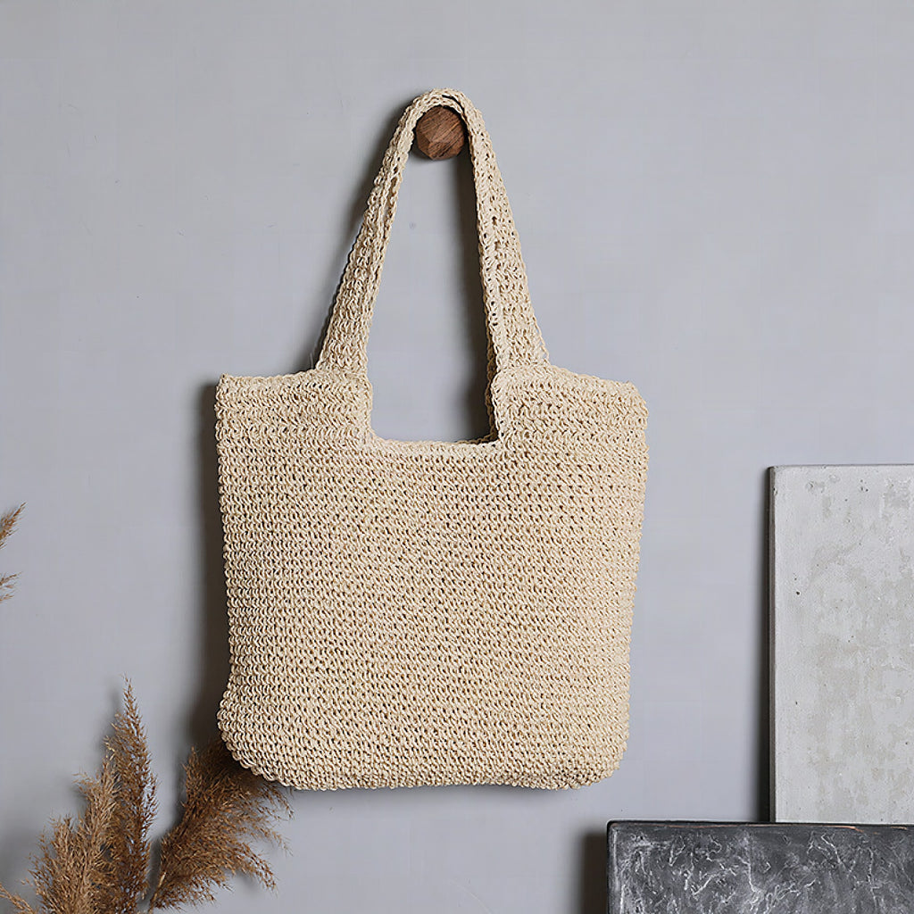 Bolso tote artesanal de material natural