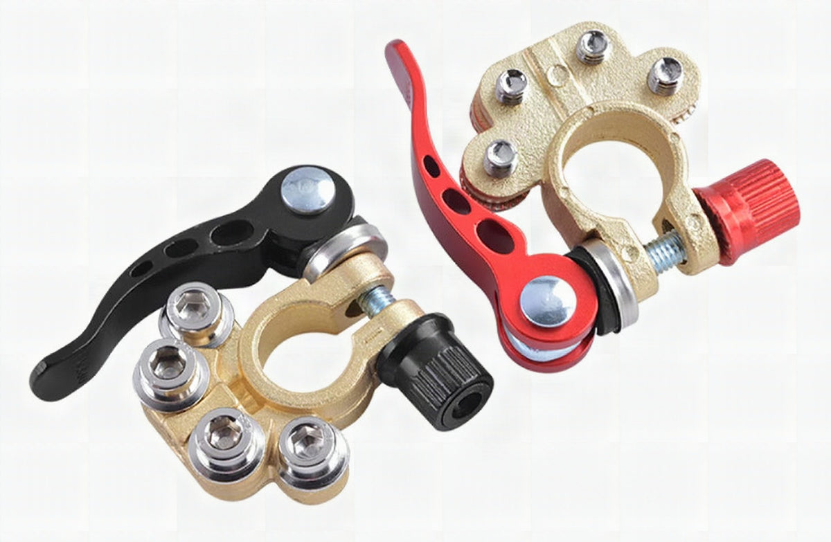 Conector rápido de latón para batería