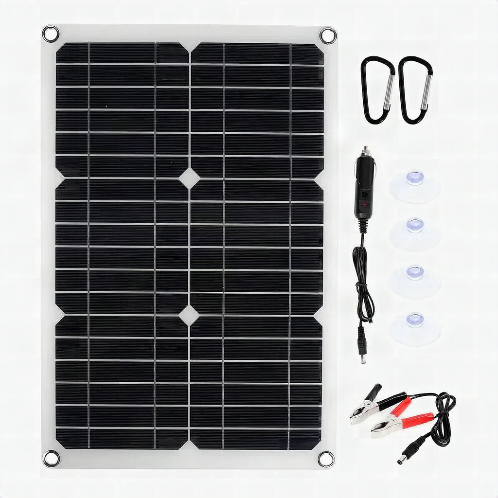 Panel solar flexible SolaVibe 1200 W con controlador de carga 100 A y doble USB