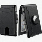 Cartera minimalista para hombre con tarjetero de aluminio pop-up y pinza para billetes