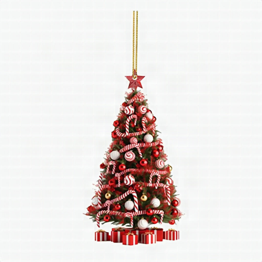 Colgante decorativo de árbol de Navidad en acrílico