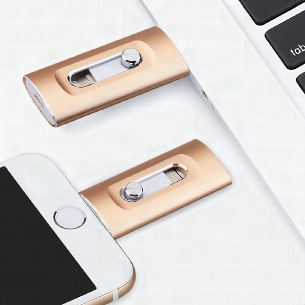Memoria USB 3 en 1 de gran capacidad para móvil y ordenador