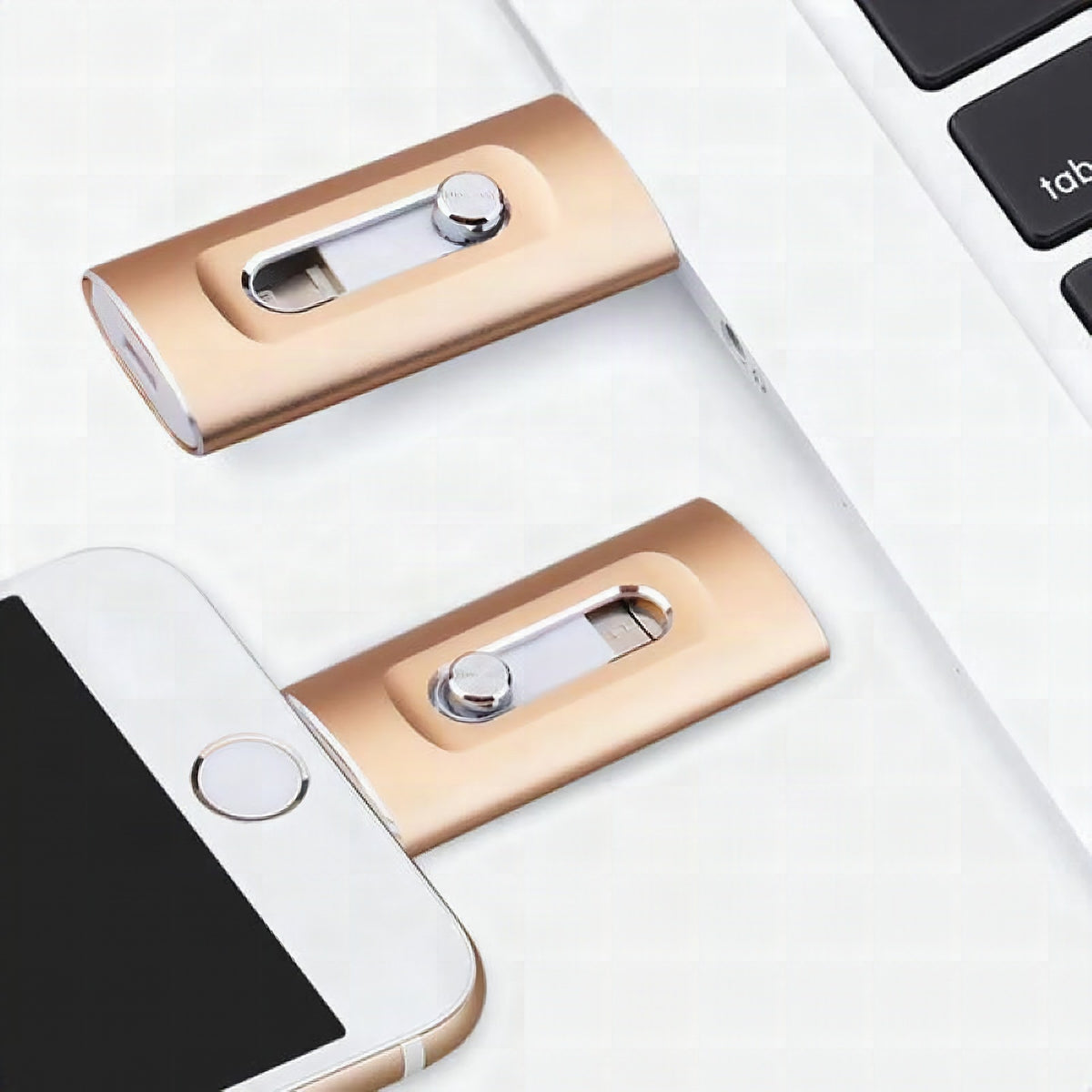 Memoria USB 3 en 1 de gran capacidad para móvil y ordenador