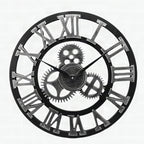 Reloj de pared decorativo 3D retro de gran tamaño hecho a mano