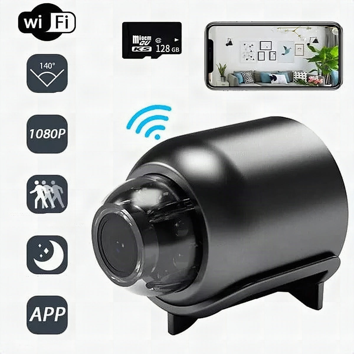 Minicámara de vigilancia LuxVision Elite 1080P HD inalámbrica