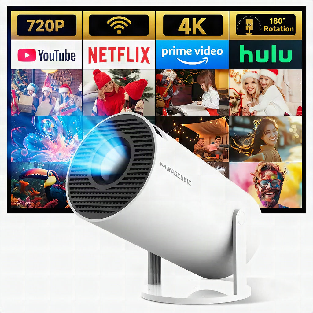 Miniproyector 4K Magcubic HY300 con Android 11, WiFi 6 dual y 260 ANSI