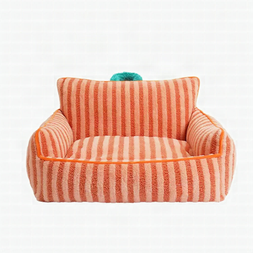 Sofá cama de rayas para perros