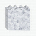 Azulejos adhesivos hexagonales de vinilo resistentes a grasa para cocina