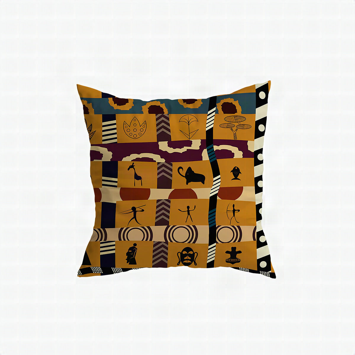 Cojín decorativo con estampado africano